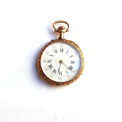 MONTRE DE COL en or jaune 18K (750°/°°),...
