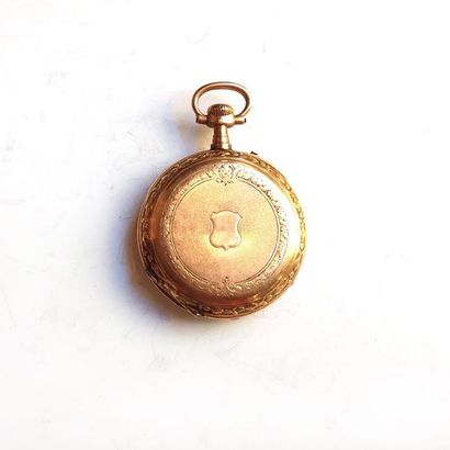 MONTRE DE COL en or jaune 18K (750°/°°),...