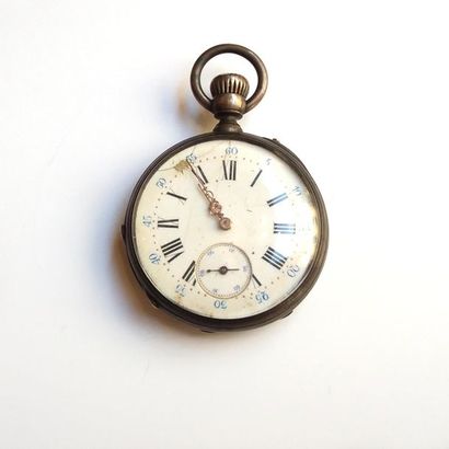 MONTRE A GOUSSET en argent (925°/°°), fond...