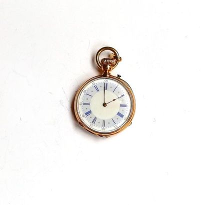 277 BIS. MONTRE DE COL en or jaune 18K (750°/°°),...