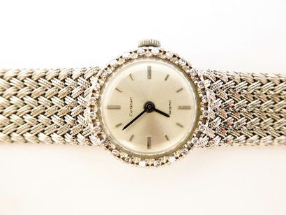 MONTRE en or blanc 18K (750/°°) Cortebert...