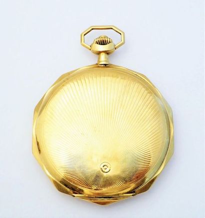 LEGA. MONTRE A GOUSSET en or 18K (750/°°),...