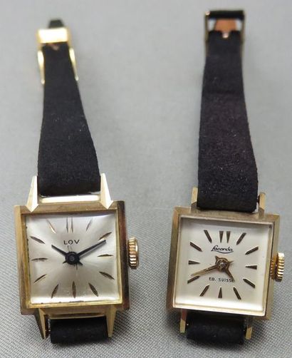 LOV et LACORDA. LOT de 2 Montres Bracelet...