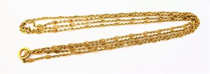 IMPOSANT SAUTOIR en or 18K (750/°°), maille...