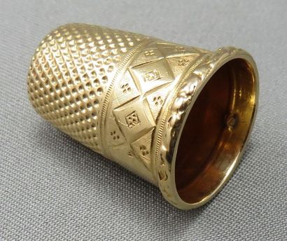 DE en or 18k (750/°°). Deuxième moitié du...