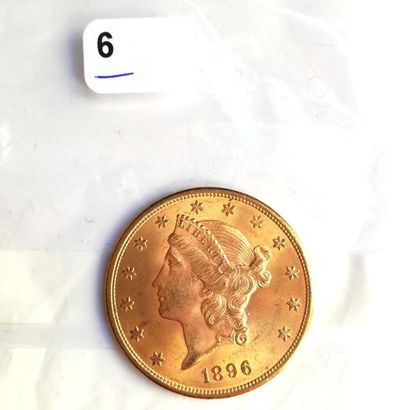 UNE PIECE de 20 $ or, 1896