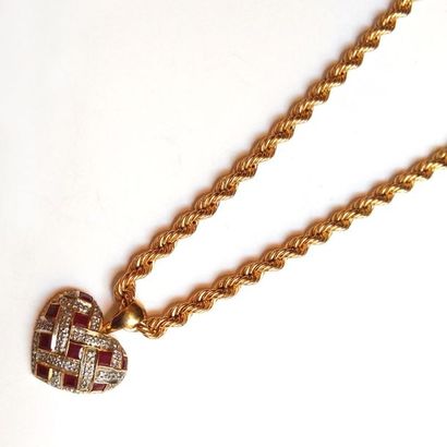 COLLIER TORSADE en or jaune 18K (750/°°)...