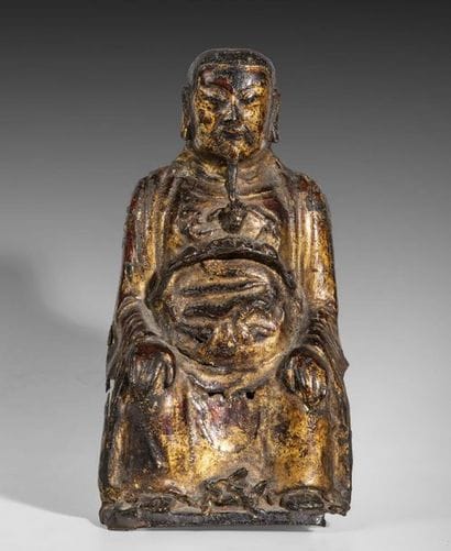 Lao-Tseu assis. En bronze. Ming, XVIIe s....