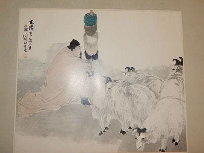 Six reproductions de peintures. Chine. 21...
