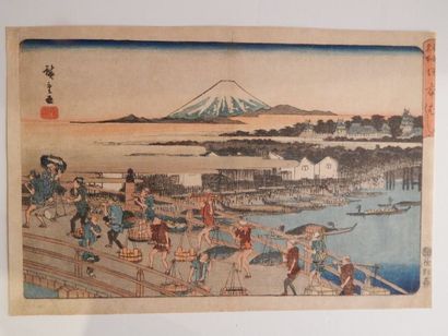 Hiroshige. Kôto meisho Nihoubashi (marge...
