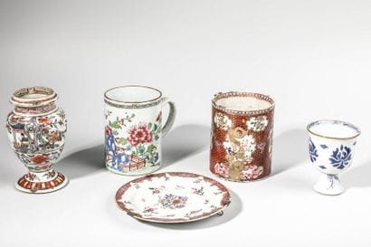 Ensemble de quatre porcelaines. Chine, Qing,...