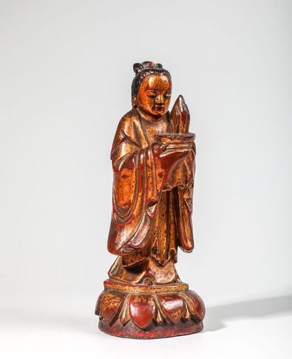 Servante en bois laqué. Chine du sud. Chine,...