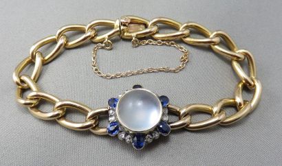 BRACELET en or 18k (750°/00), maille cheval,...