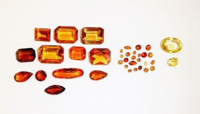 1 lot de CITRINES MADERE de tailles diverses...