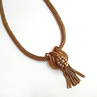 180 BIS. COLLIER en or jaune 18k (750/°°)...
