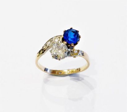 BAGUE vous et moi en or 18k (750/°°) poinçon...