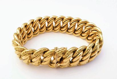 BRACELET en or 18k (750/°°), maille américaine,...