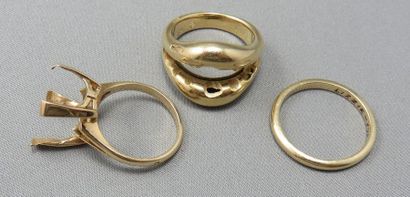 LOT de 2 Montures de Bague et d'une Alliance...