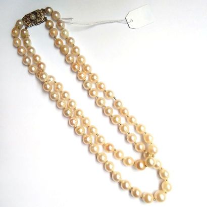 COLLIER 2 rangs de perles de culture choker

Fermoir...