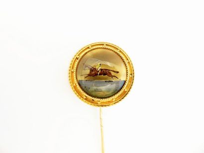 EPINGLE de cravate en or 18k (750/°°) poinçon...