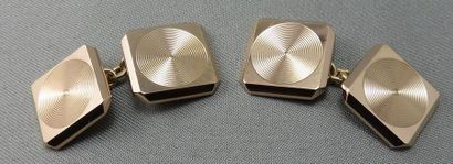 BOUTONS DE MANCHETTE en or 18k (750°/00),...