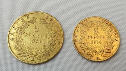 NAPOLEON III (1852-1870). 5 francs petit...