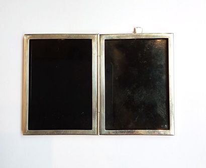 TIFFANY. Cadre porte-photos diptyque en argent...