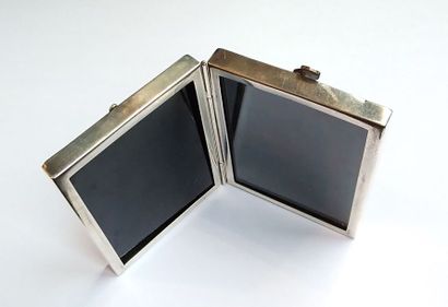 TIFFANY. Cadre porte-photos diptyque en argent...