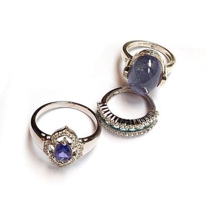 LOT DE 3 BAGUES en argent (925/°°) dont 2...