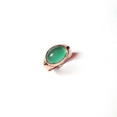 PETITE BAGUE en or jaune 18k (750°/°°) sertie...