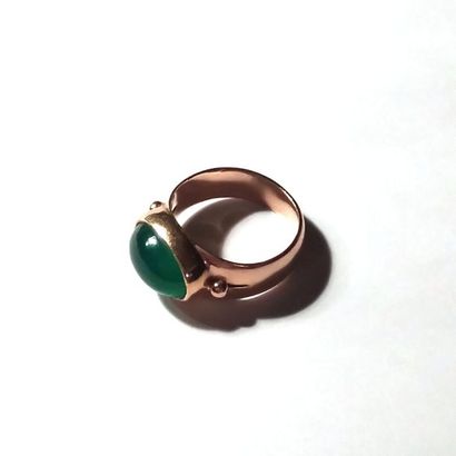 PETITE BAGUE en or jaune 18k (750°/°°) sertie...