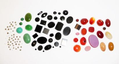 1 lot de pierres naturelles diverse (jade,...