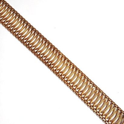 GOURMETTE en or jaune 18k (750°/°°), Poids:...