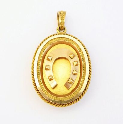 CASSOLETTE en or 18k (750/°°), ornée d'un...
