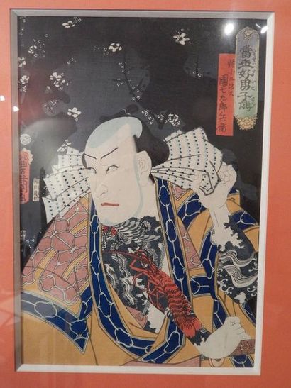 Estampe oban tate-e de TOYOKUNI III: série...