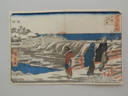 Hiroshige, oban yoko-e, série Edo Meisho,...