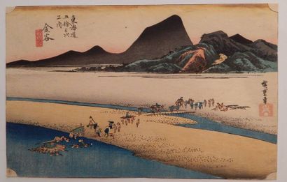Hiroshige, 53 stations du Tokaido, station...
