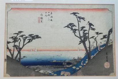 Hiroshige(1797-1858) série des 53 stations,...