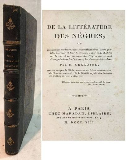 Henri GREGOIRE.

De la littérature des nègres...