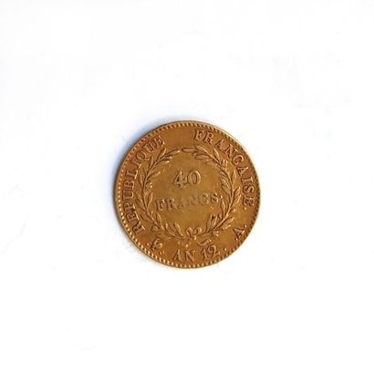 Pièce de 40F or, An 12-A