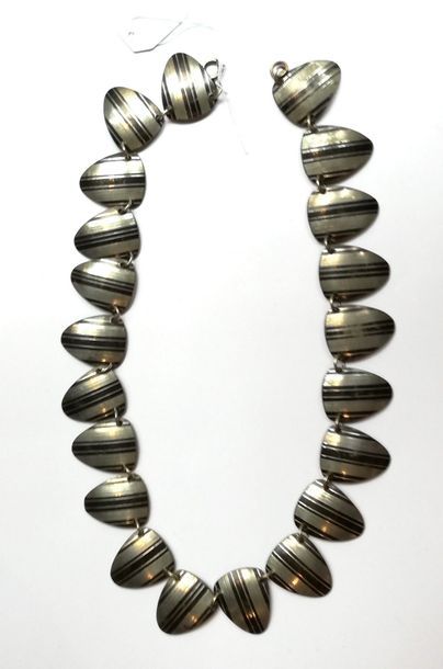 Jorgen JENSEN. COLLIER en étain émaillé
