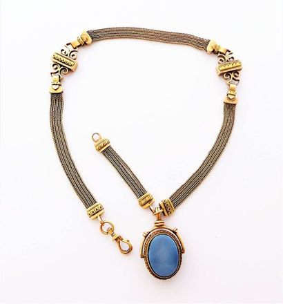 CHAINE GILETIERE en or 18K (750/°°) en maille...