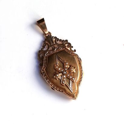 MEDAILLON porte-photo en or 18K (750°/°°)...