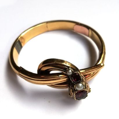 BRACELET articulé en or jaune 18K (750°/°°)...