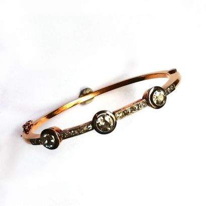 BRACELET JONC en or jaune 18K (750/°°) et...
