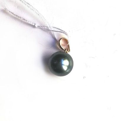 PERLE de Tahiti montée en pendentif, boucle...