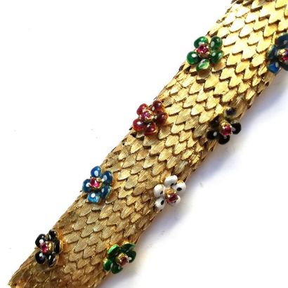 BRACELET en or jaune 18K (750°/°°) maille...