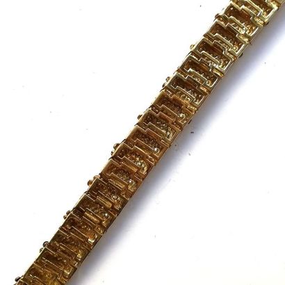 BRACELET en or jaune 18K (750°/°°) maille...