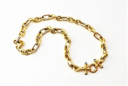 COLLIER en or jaune 18k (750/°°), maille...