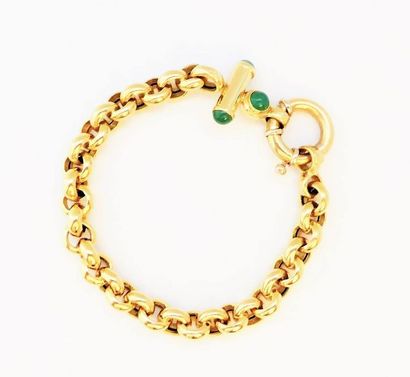 BRACELET en or 18K (750/°°), maille jaseron,...